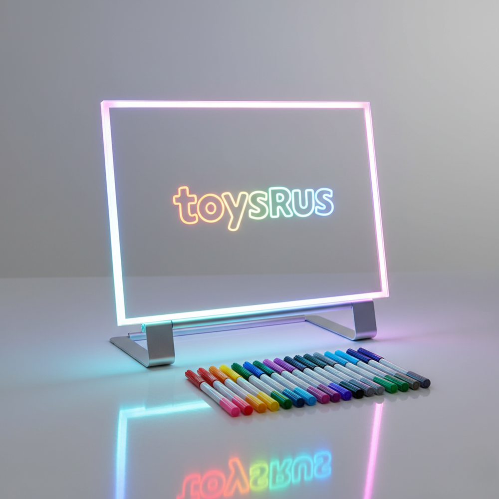 Personalized LED Message Board | Acrylic Note Lamp | Erasable Drawing Board for Kids | USB Night Light Gift with 12 Pens